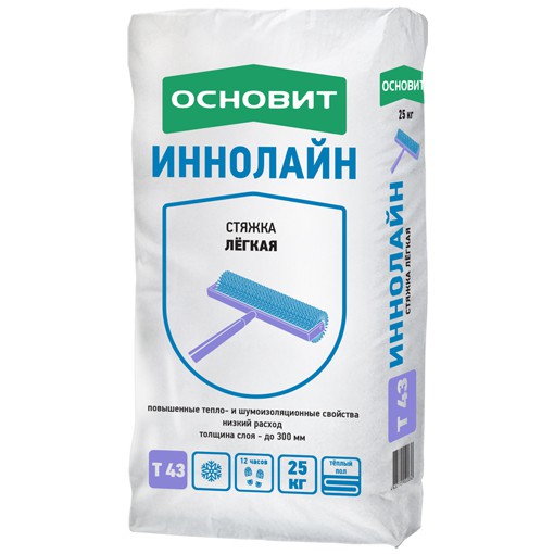 Стяжка пола Основит Иннолайн Т-43 25 кг Стяжка пола Основит Иннолайн Т-43 25 кг