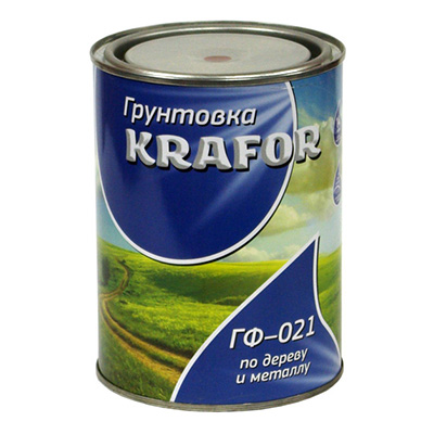 Грунтовка адгезионная Krafor ГФ-021 по дереву и металлу серая 0,8 кг Грунтовка адгезионная Krafor ГФ-021 по дереву и металлу серая 0,8 кг