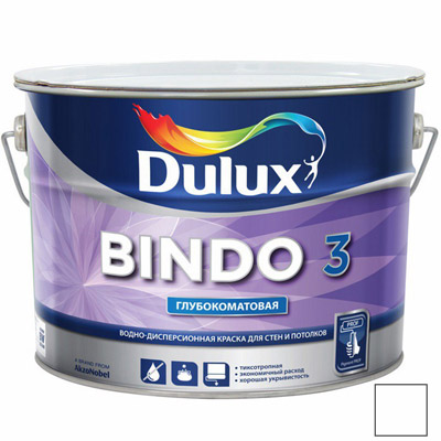 Краска Dulux Bindo 3 BW 5 л Краска Dulux Bindo 3 BW 5 л