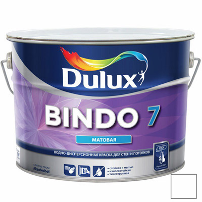 Краска Dulux Bindo 7 BW 2,5 л Краска Dulux Bindo 7 BW 2,5 л