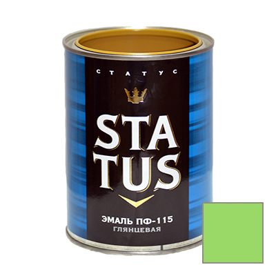 Эмаль РадугаМалер STATUS ПФ-115 Салатовая 0,9 кг Эмаль РадугаМалер STATUS ПФ-115 Салатовая 0,9 кг