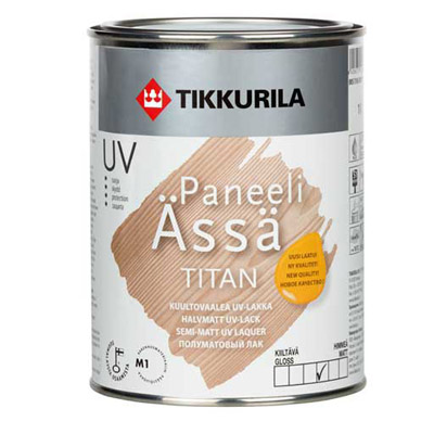Лак Tikkurila Paneeli Assa Titan полуматовый 10 л Лак Tikkurila Paneeli Assa Titan полуматовый 10 л