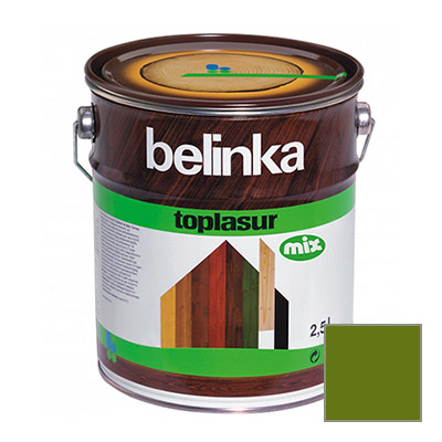 Декоративное покрытие Belinka Toplasur с воском №19 зеленое 2,5 л Декоративное покрытие Belinka Toplasur с воском №19 зеленое 2,5 л