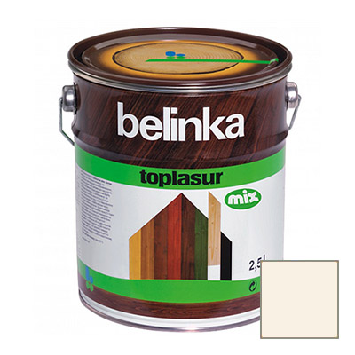 Декоративное покрытие Belinka Toplasur с воском №11 белое 2,5 л Декоративное покрытие Belinka Toplasur с воском №11 белое 2,5 л