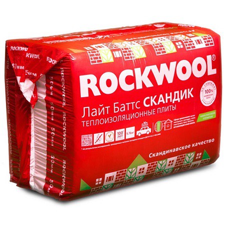 Базальтовая вата Rockwool Лайт Баттс Скандик 800х600х50 мм 12 шт Базальтовая вата Rockwool Лайт Баттс Скандик 800х600х50 мм 12 шт