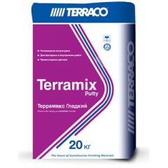 Штукатурка полимерная Terraco (Террако) Terramix Террамикс Гладкая белая 20 кг