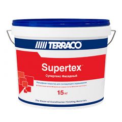 Штукатурка декоративная Terraco (Террако) Supertex Супертекс Фасадная 15 кг