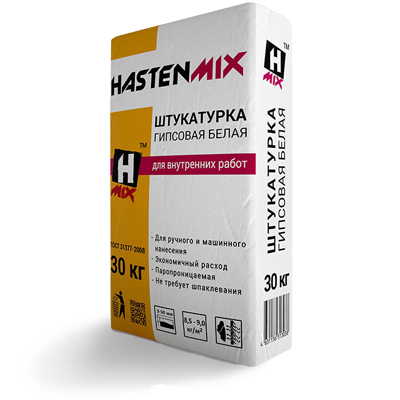 Штукатурка гипсовая Hastenmix (Хастенмикс) белая 30 кг