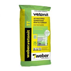 Штукатурка цементная Weber-Vetonit TT серый 25 кг