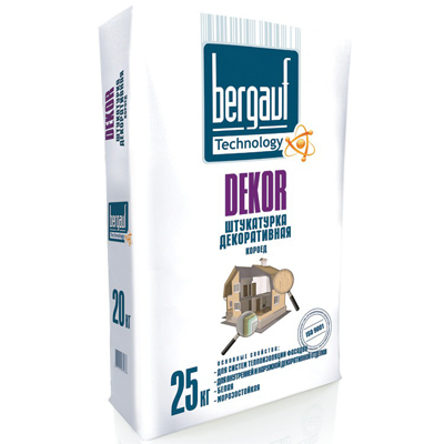 Штукатурка цементная Bergauf Dekor Короед 25 кг