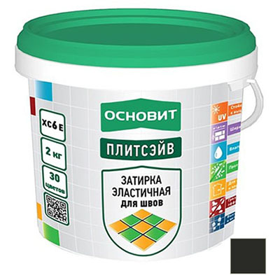 Затирка для швов Основит (Osnovit) Плитсэйв 023 Т-121 графит 2 кг