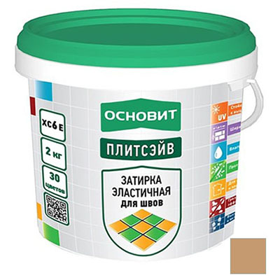 Затирка для швов Основит (Osnovit) Плитсэйв 032 Т-121 карамель 2 кг