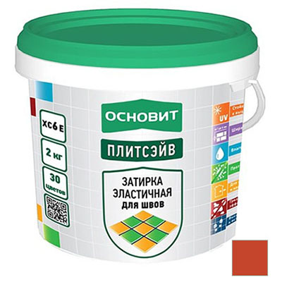 Затирка для швов Основит (Osnovit) Плитсэйв 044 Т-121 кирпичный 2 кг