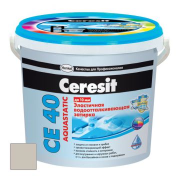 Затирка цементная Ceresit CE 40 Aquastatic серая №07 2 кг