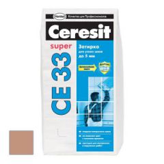 Затирка цементная Ceresit CE 33 Super светло-коричневая №55 2 кг
