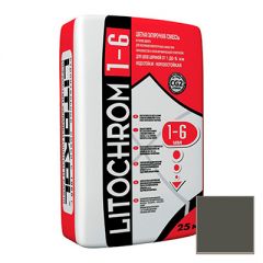 Затирка цементная Litokol Litochrom 1-6 С.470 черная 25 кг