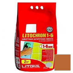 Затирка цементная Litokol Litochrom 1-6 С.510 охра 2 кг