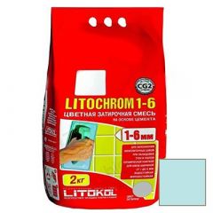 Затирка цементная Litokol Litochrom 1-6 С.600 турмалин 2 кг