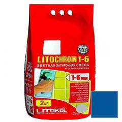 Затирка цементная Litokol Litochrom 1-6 С.660 небесно-синияя 2 кг