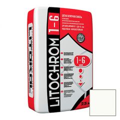 Затирка цементная Litokol Litochrom 1-6 С.00 белая 25 кг
