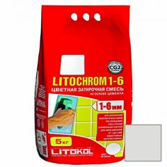 Затирка цементная Litokol Litochrom 1-6 С.20 светло-серая 5 кг