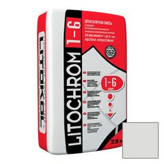 Затирка цементная Litokol Litochrom 1-6 С.20 светло-серая 25 кг