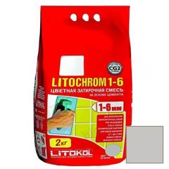 Затирка цементная Litokol Litochrom 1-6 С.30 жемчужно-серая 2 кг