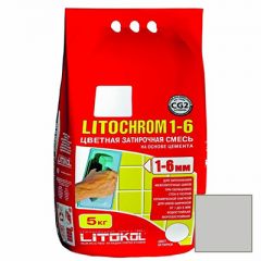 Затирка цементная Litokol Litochrom 1-6 С.30 жемчужно-серая 5 кг