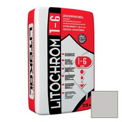 Затирка цементная Litokol Litochrom 1-6 С.30 жемчужно-серая 25 кг