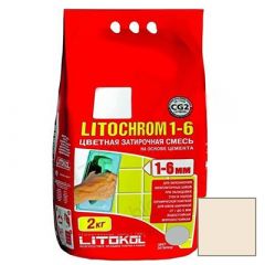 Затирка цементная Litokol Litochrom 1-6 С.130 песочная 2 кг