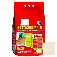 Затирка цементная Litokol Litochrom 1-6 С.130 песочная 5 кг