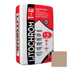 Затирка цементная Litokol Litochrom 1-6 С.80 коричневая 25 кг