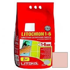 Затирка цементная Litokol Litochrom 1-6 С.180 розовый фламинго 2 кг