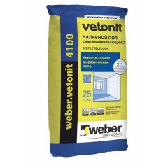 Финишная смесь пол наливной самовыравнивающийся Weber-Vetonit 4100 25 кг