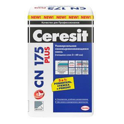Универсальная смесь самовыравнивающаяся Ceresit CN 175 Plus 20 кг