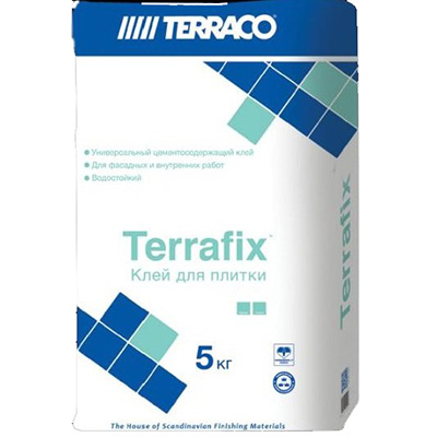 Клей для плитки Terraco (Террако) Terrafix Террафикс серый 5 кг Клей для плитки Terraco (Террако) Terrafix Террафикс серый 5 кг