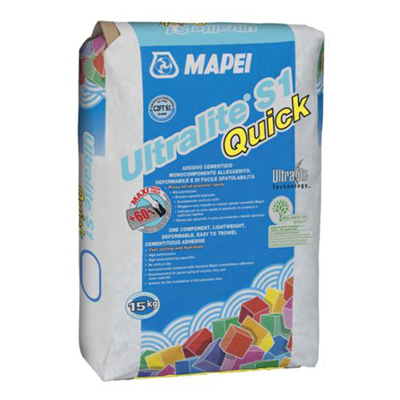 Клей для плитки Mapei Ultralite S1 Quick серый 15 кг