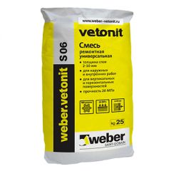 Смесь цементная Weber-Vetonit S 06 для ремонта бетона 25 кг