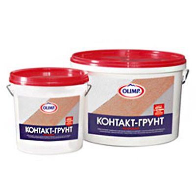 Грунтовка акриловая Олимп Контакт 10 л