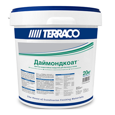 Грунтовка Terraco (Террако) акриловая Diamondcoat Даймондкоат для пола 20 кг