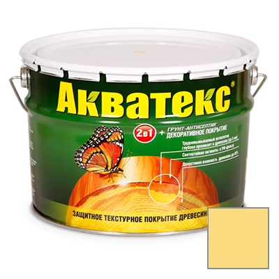 Защитно-декоративное покрытие Акватекс для древесины сосна 10 л