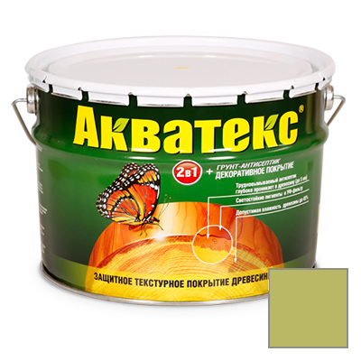 Защитно-декоративное покрытие Акватекс для древесины папоротник 10 л Защитно-декоративное покрытие Акватекс для древесины папоротник 10 л