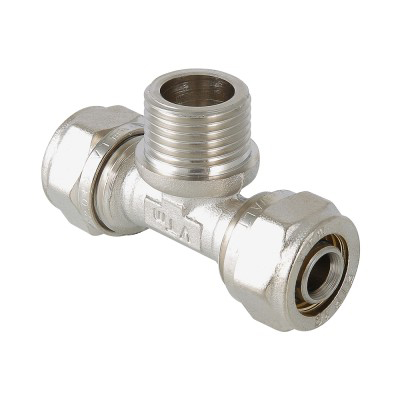 Тройник Valtec (Вальтек) VTm.333.N.260526 под обжим 26 мм х R3/4 x 26 мм