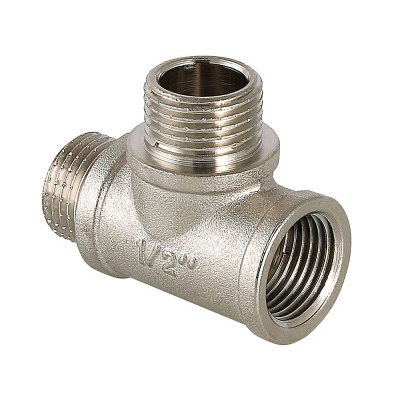 Тройник Valtec (Вальтек) VTr.133.N.0005 с двумя переходами на наружную резьбу 3/4