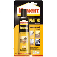 Герметик силиконовый Момент (Moment) Универсальный белый 85 мл