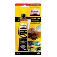 Герметик силиконовый Момент (Moment) Универсальный прозрачный 85 мл