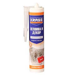 Жидкие гвозди Krass Экспресс монтаж для стиропора и панелей белый 300 мл