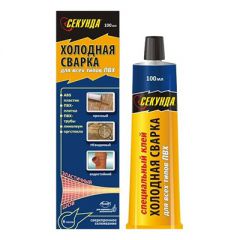 Клей контактный Секунда (Sekunda) Холодная сварка для ПВХ и линолеума прозрачная 100 мл