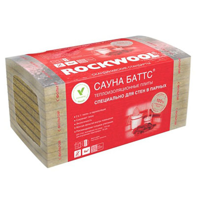 Базальтовая вата Rockwool СаунаБаттс В 1000х600х50 мм 8 шт Базальтовая вата Rockwool СаунаБаттс В 1000х600х50 мм 8 шт