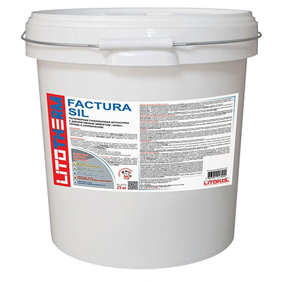 Штукатурка декоративная Litokol (Литокол) Litotherm Factura Sil фасадная 25 кг